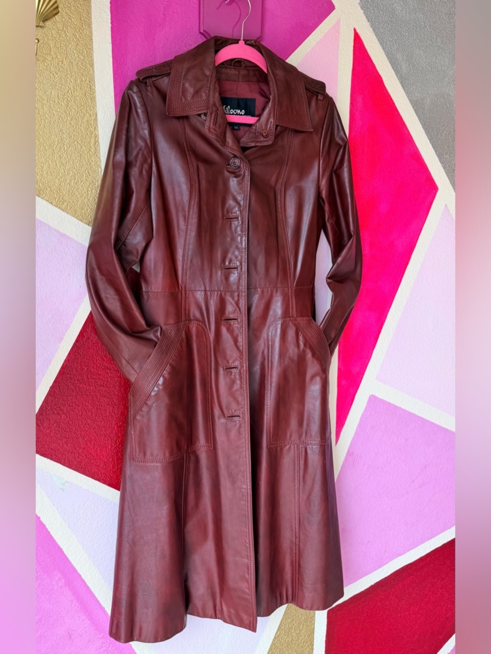 Vintage Wilsons Burgandy Leather Jacket